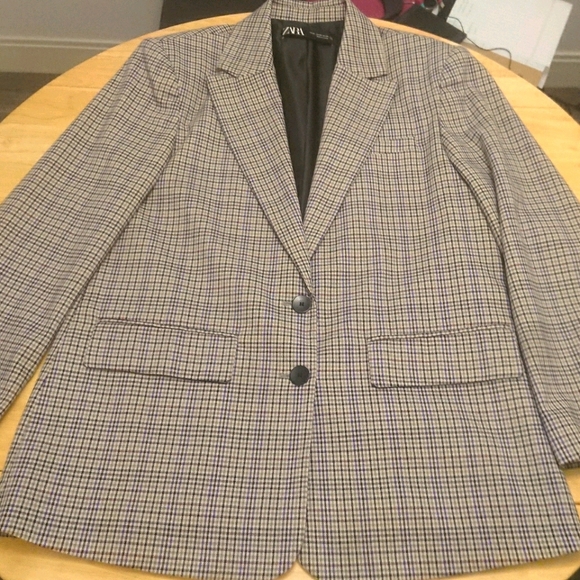 ✨HP✨Zara Chequered Blazer - Picture 11 of 12